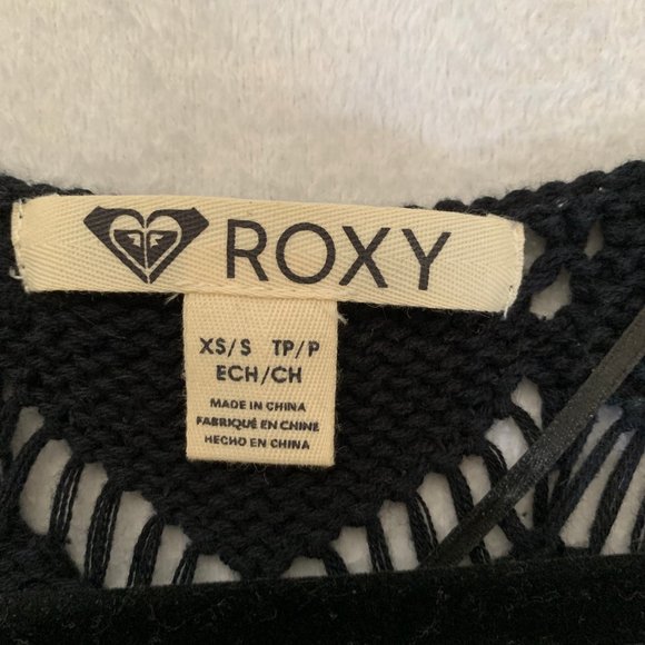 Navy Blue Short Sleeved Knit Roxy Cardigan - Picture 5 of 6